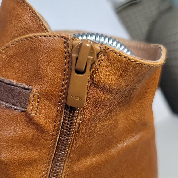 Eric Michael Women’s Lena Brown Leather Wedge Ankle Boot Size 38‎ US 7.5 - Picture 4 of 10